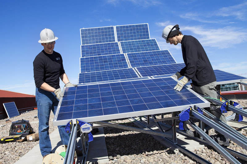 Installing pre-fabricated solar panels