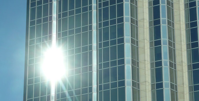Vertical Solar Panels Sunny Building